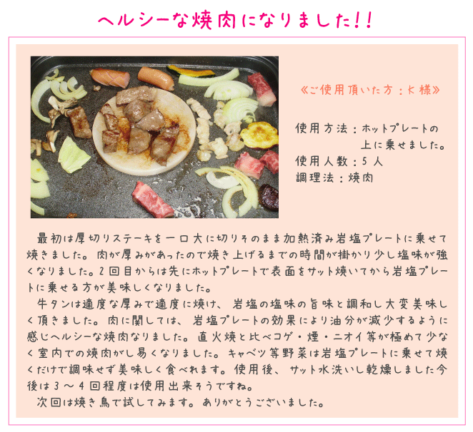 ヒマラヤ岩塩プレート感想